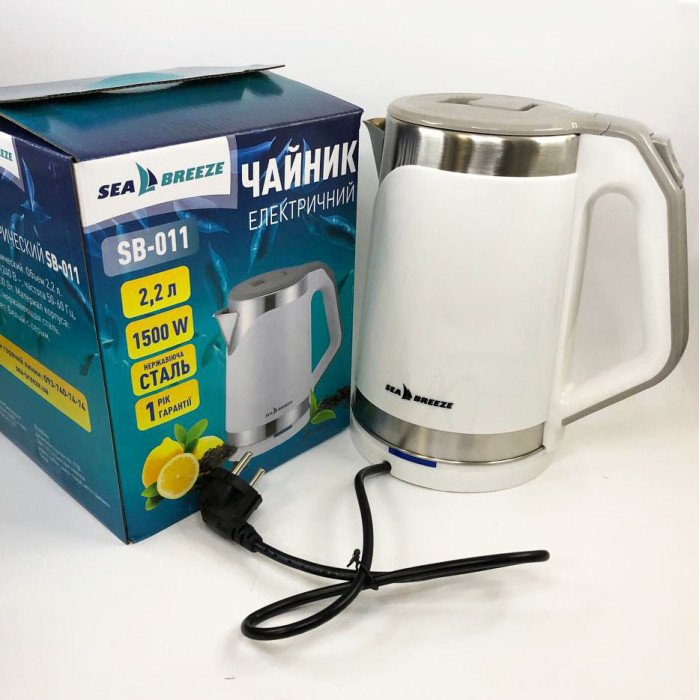 Чайник електричний Sea Breeze SB-011 2.2 л, хороший електричний чайник, чайник електро
