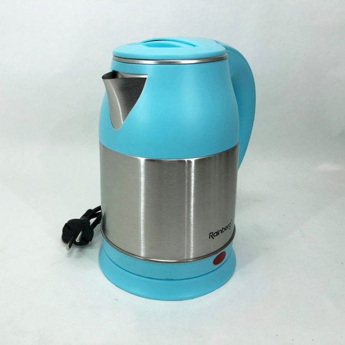 Електрочайник Rainberg RB-808 2 л нержавіюча сталь. Колір: блакитний