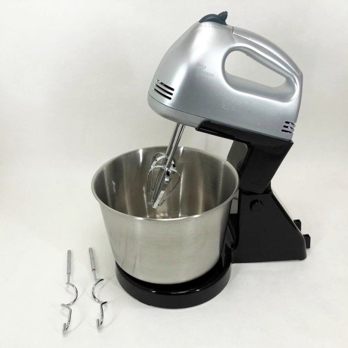 Ручний міксер Domotec MS-1133 міксер із металевою чашею та підставкою, міксер кухонний стаціонарний