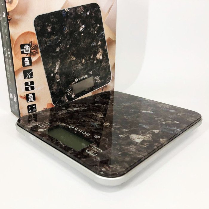 Ваги кухонні Satori SKS-211-BL 15 кг, Ваги для зважування продуктів, Ваги харчові, кулінарні