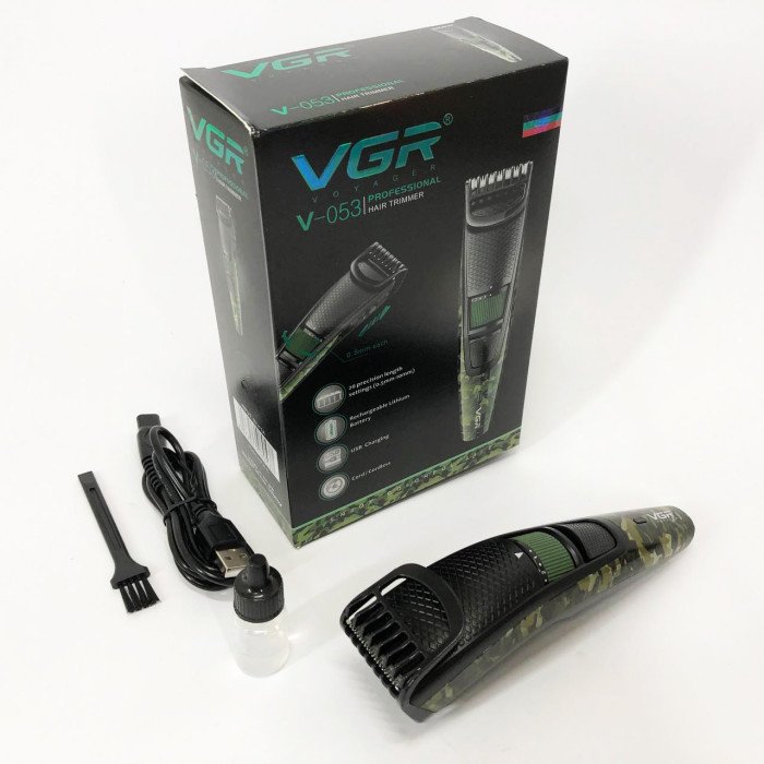 Універсальна акумуляторна машинка для стрижки волосся, бороди, вусів та тіла, зарядка від USB VGR-053
