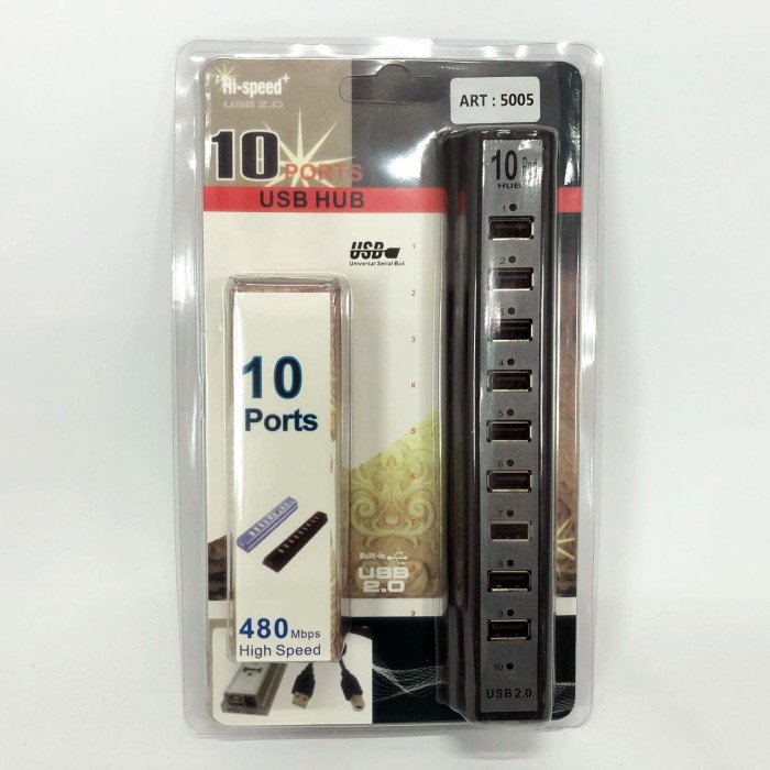 Розгалужувач USB HUB на 10 портів з активною зарядкою 220V, Розгалужувач юсб, Хаб для ноутбука