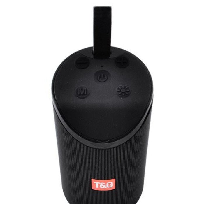 Портативна Bluetooth колонка TG-169 з різнокольоровим підсвічуванням FM-радіо 5Wx2. Колір чорний