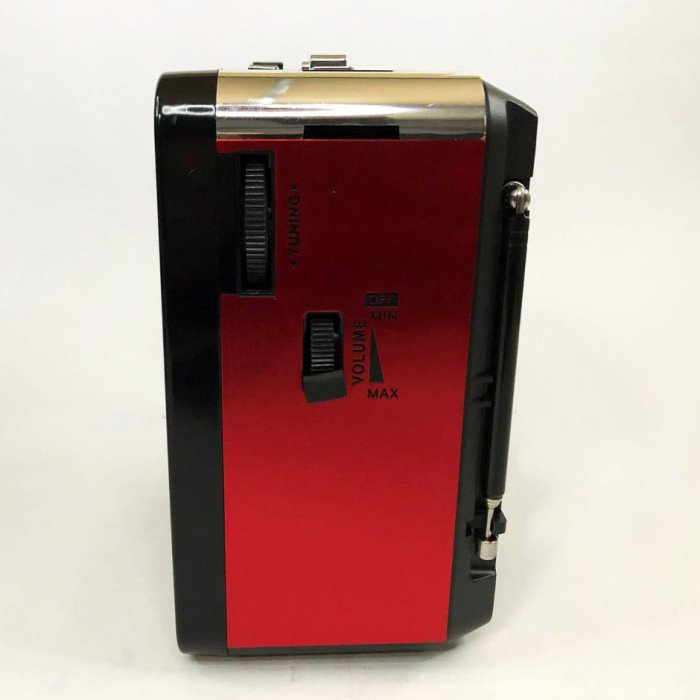 Радіоприймач GOLON RX-9100 USB+SD Радіо з ліхтарем, Ретро радіо, FM передавач. Колір: червоний