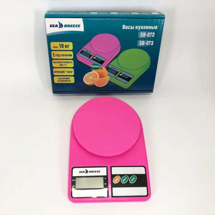 Ваги кухонні SeaBreeze SB-072, Електричні кухонні ваги, Точні кухонні ваги. Колір: рожевий