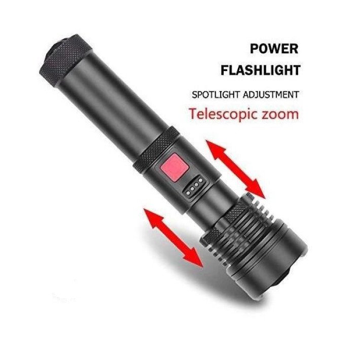 Ліхтарик світлодіодний з акумулятором X-Balog BL-X72-P90, ліхтар ручний потужний, тактовний ліхтар