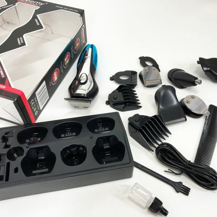 Машинка для стрижки, тример чоловічий GEMEI GM-562, машинка для стрижки голови, з насадками для бороди