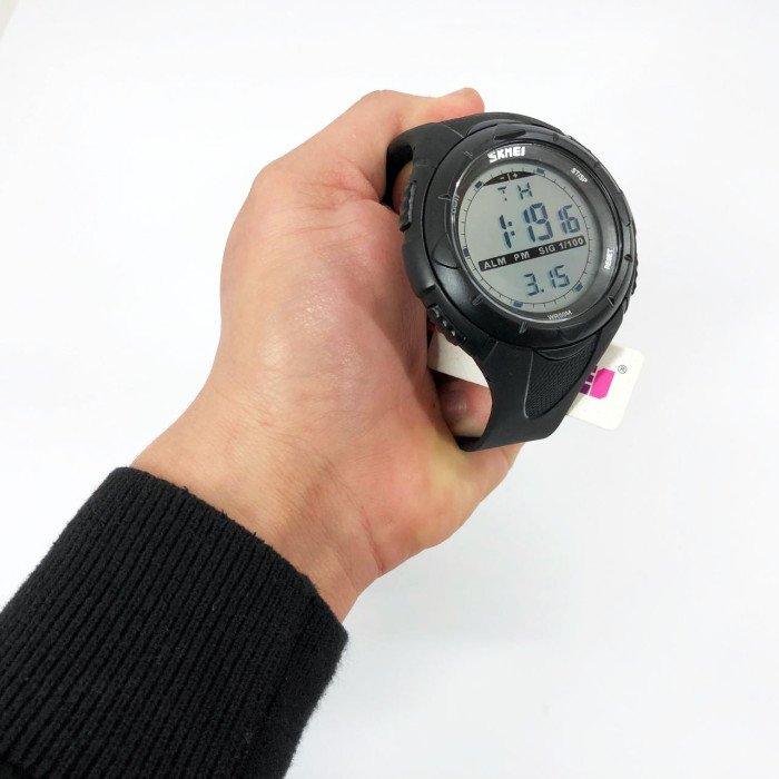 Чоловічий годинник SKMEI 1025BK ARMY BLACK, годинник тактичний протиударний. Колір: чорний