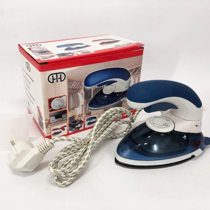 Відпарювач Mini Steam Iron HT-558B, Праска електрична парова, Парова праска для одягу. Колір: синій