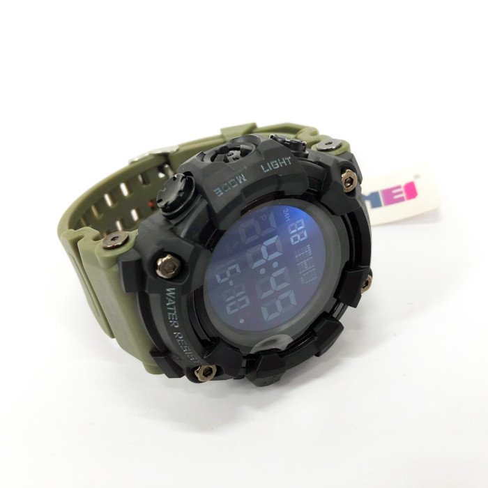 Годинник наручний чоловічий SKMEI 1968AG ARMY GREEN, брендовий чоловічий годинник, годинник для чоловіка. Колір: зелений