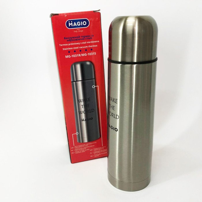 Термос MAGIO MG-1031S вакуумний 500 мл, Якісний термос для дому, Термос для напоїв