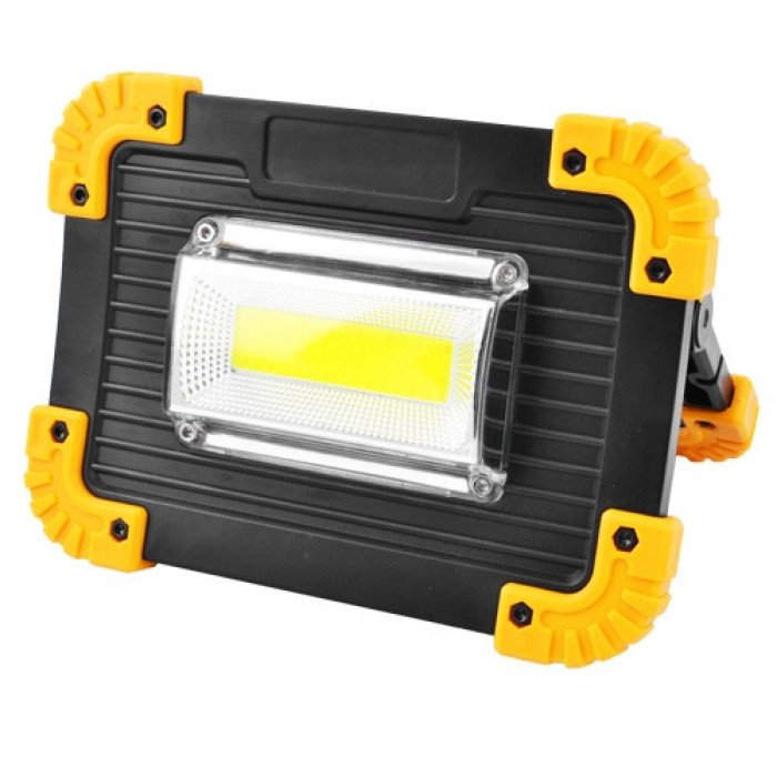 Світлодіодний ліхтар LED прожектор USB L811-20W-COB-1W з Power Bank, лампа-прожектор, ручний прожектор