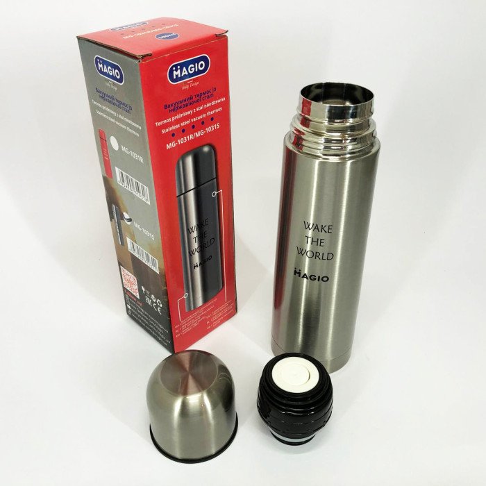 Термос MAGIO MG-1031S вакуумний 500 мл, Якісний термос для дому, Термос для напоїв