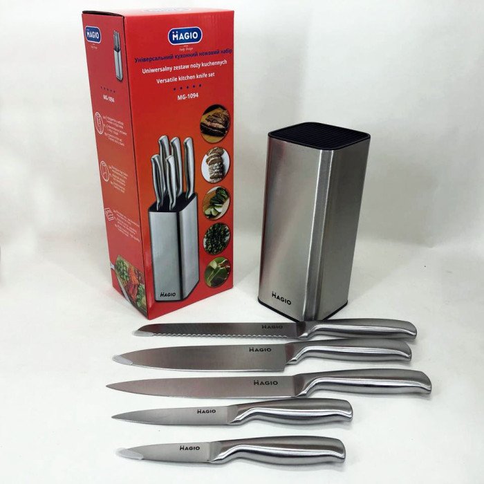 Універсальний кухонний ножовий набір Magio MG-1094 5 шт, кухарські кухонні ножі набір