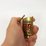 Турбо запальничка Герб України на ЧЕРВОНОМУ тлі, запальничка з турбонаддувом, подарункова запальничка сувенірна