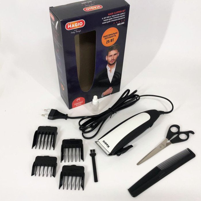 Машинка для стрижки волосся MAGIO MG-582, домашня машинка для стрижки волосся