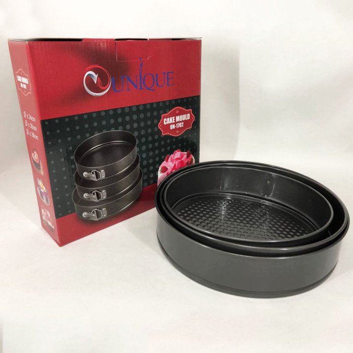 Набір форм для випікання роз'ємні 3 шт Unique UN-1702, металева форма для випікання набір