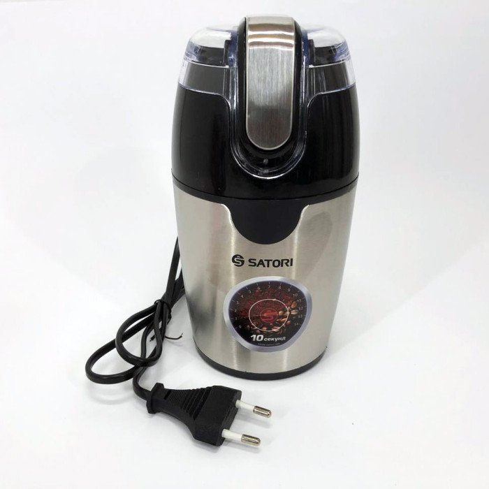 Кавомолка SATORI SG-2510-SL, електрична кавомолка подрібнювач, кавомолка потужна, подрібнювач зерен