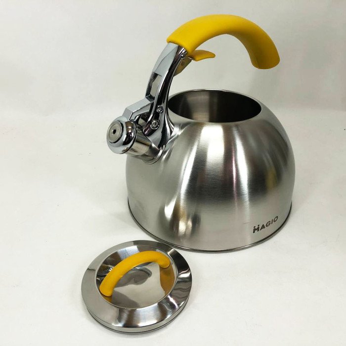 Чайник Magio MG-1191 2.5 Л зі свистком, гарний чайник для газової плити, чайник на плиту, чайник газовий