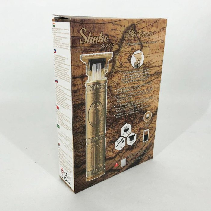 Машинка для стрижки волосся професійна триммер для бороди окантувальна машинка Shuke 3W SK-8017