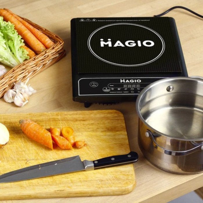 Настільна плита індукційна електрична MAGIO MG-441 1350 Вт, сенсорні електроплити, індукційна плита