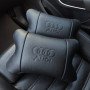 Набір шкіряних подушок Audi + брелок у подарунок, подушки на підголовник у авто