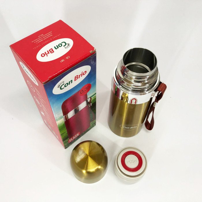 Термос Con Brio CB-381 Gold 0,35л, Хороший невеликий термос, Термос з нержавіючої сталі. Колір: золотий