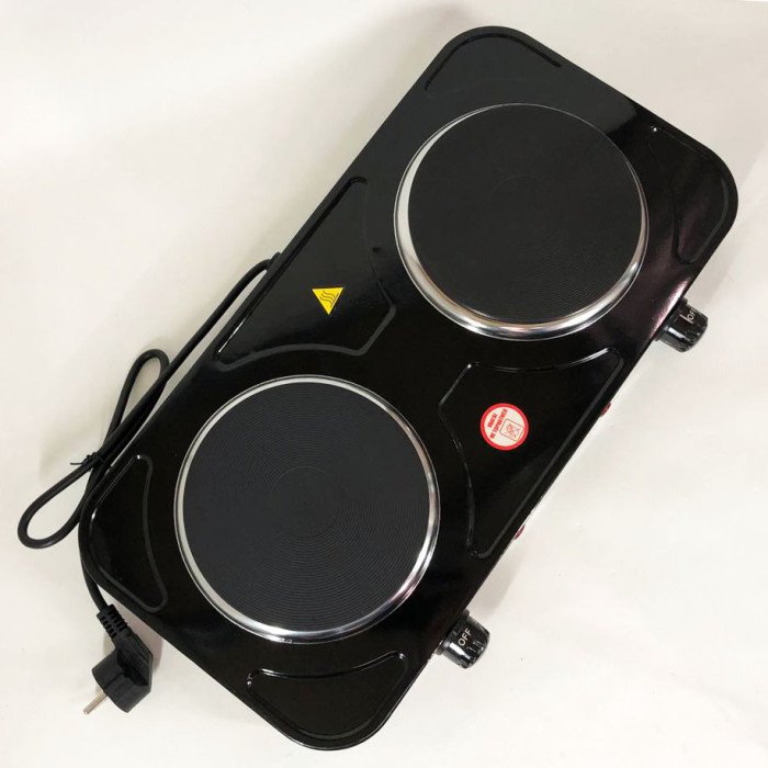 Настільна плита електрична Sea Breeze SB-064 2000 Вт, переносна настільна електроплита. Колір: чорний