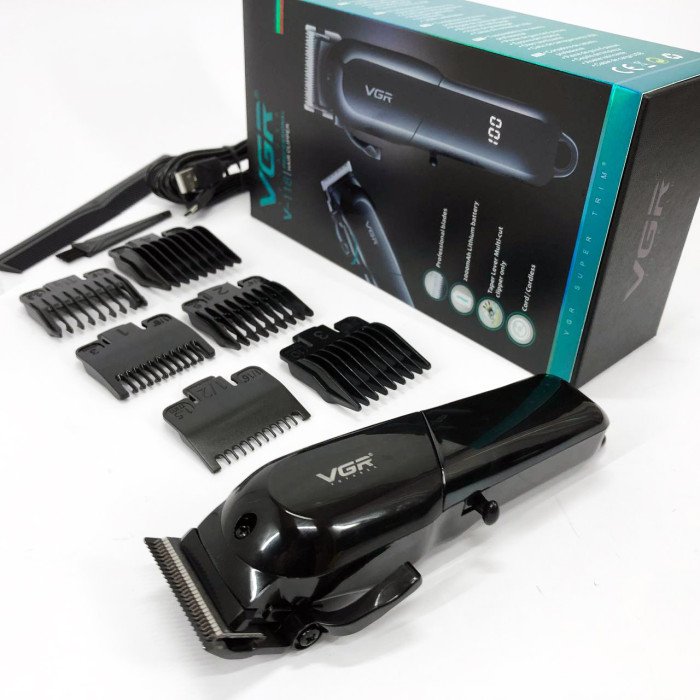 Машинка для стрижки волосся та бороди VGR V-118, Машинка для стрижки волосся бездротова, Електробритва