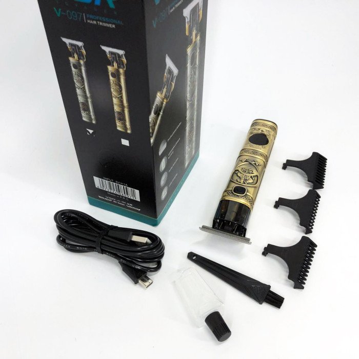 Машинка для стрижки волосся та бороди VGR V-097, Бритва триммер для професіоналів. Колір: срібний