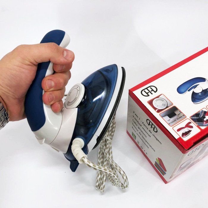 Відпарювач Mini Steam Iron HT-558B, Праска електрична парова, Парова праска для одягу. Колір: синій