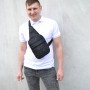 Тактична сумка кобура, чоловічий месенджер із чорної кордури, слінг, Чоловіча сумка кроссбоді, Сумка для міста