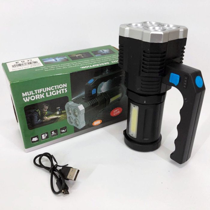 Ліхтар світлодіодний ручний переносний BL-X510-4LED+COB, світлодіодний ручний акумуляторний портативний