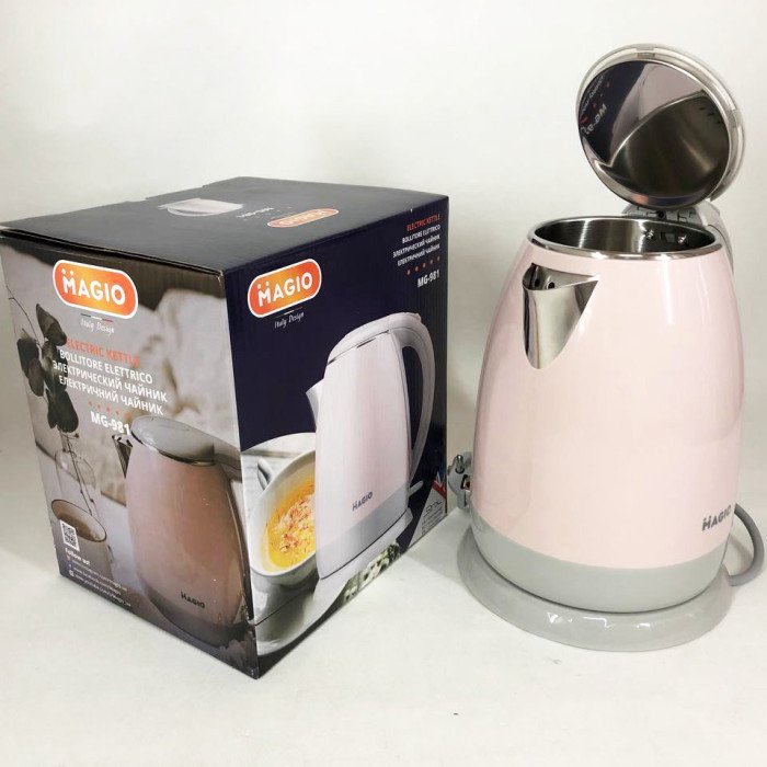 Чайник електричний Magio MG-981 1.5 л, чайник дисковий, гарний електричний чайник