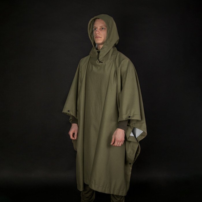 Дощовик пончо олива, Пончо ЗСУ, Пончо водонепроникне, Тактичний дощовик пончо