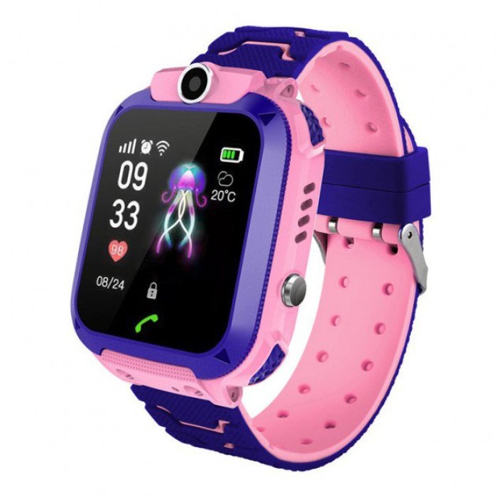 Дитячий Смарт Годинник Smart Baby Watch Q12 SIM /Bluetooth /LBS/GPS. Колір: рожевий