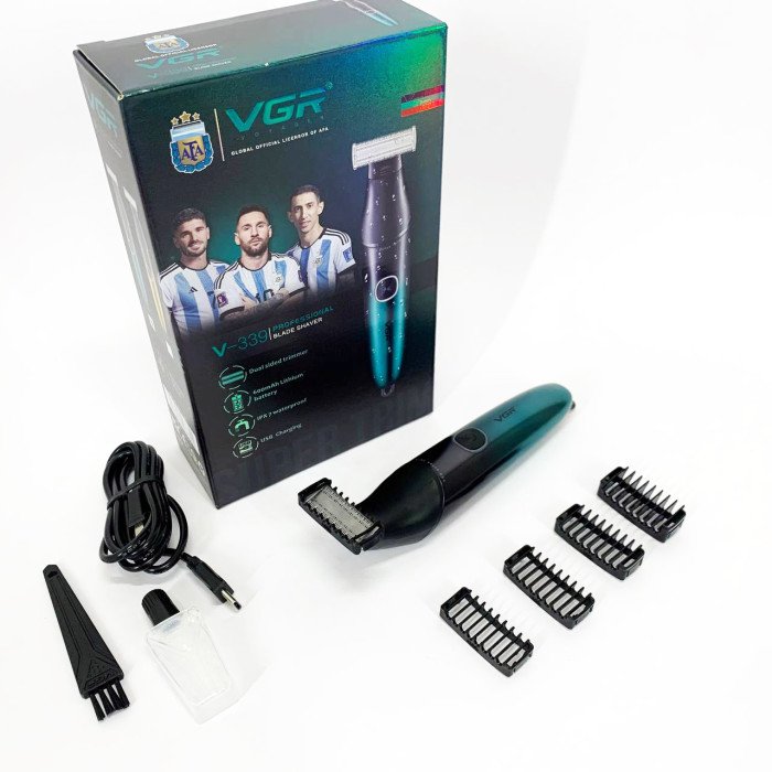 Бритва-триммер для стрижки бороди та вусів VGR V-339 GREEN