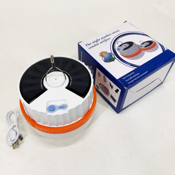 Світлодіодний ліхтар кемпінг на сонячній батареї T2-SMD, АКБ Li-Ion, ЗУ Тype-C