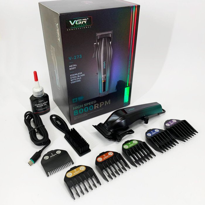 Акумуляторна машинка для стрижки VGR V-273 GREEN
