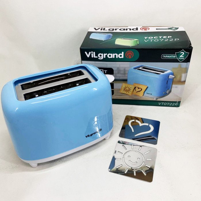 Тостер VILGRAND VT0722P. Колір: блакитний