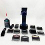 Професійна машинка для стрижки волосся VGR V-001 BLUE з дисплеєм 9000 об/хв та 10 насадками 1,5-24 мм