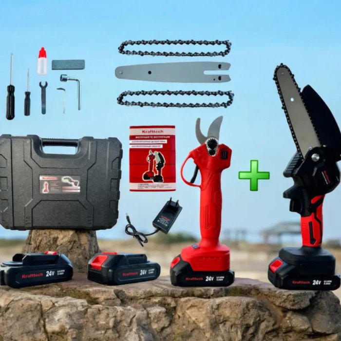 Міні-електропила з акумулятором 15 см, Акумуляторна міні пила, Ланцюгові електропили по дереву.