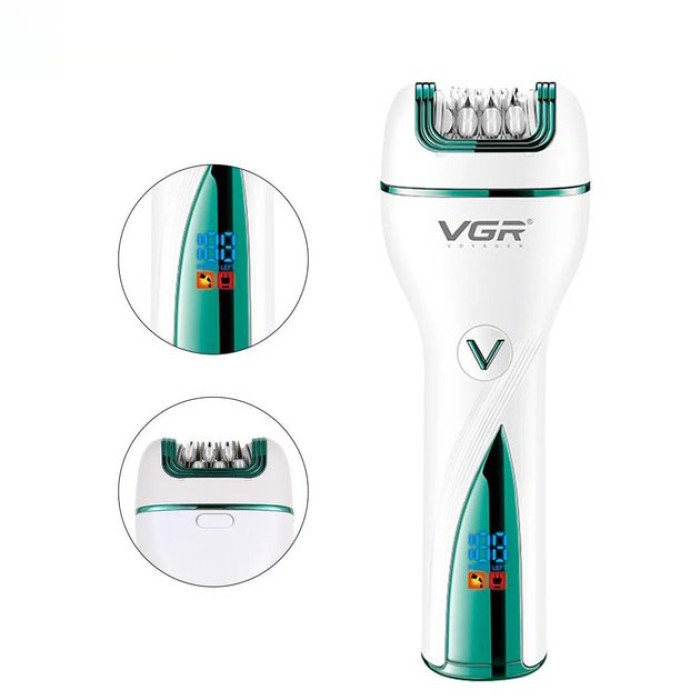 Епілятор акумуляторний жіночий 3 в 1 VGR V-728 Бездротовий електроепілятор пемза бритва для ніг і рук