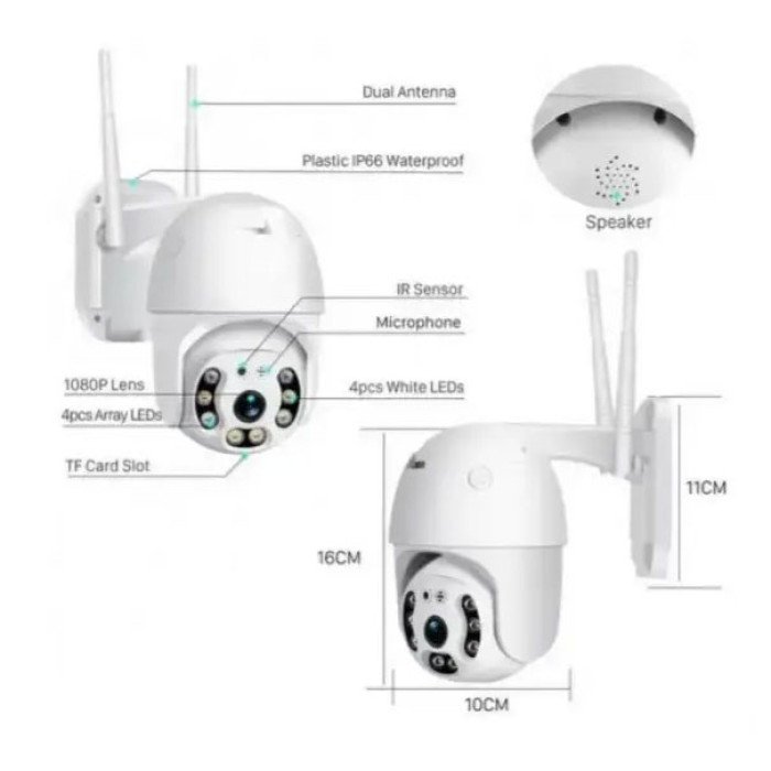 Вулична IP камера відеоспостереження 3.0 mp YH-8 Камера WiFi з віддаленим доступом