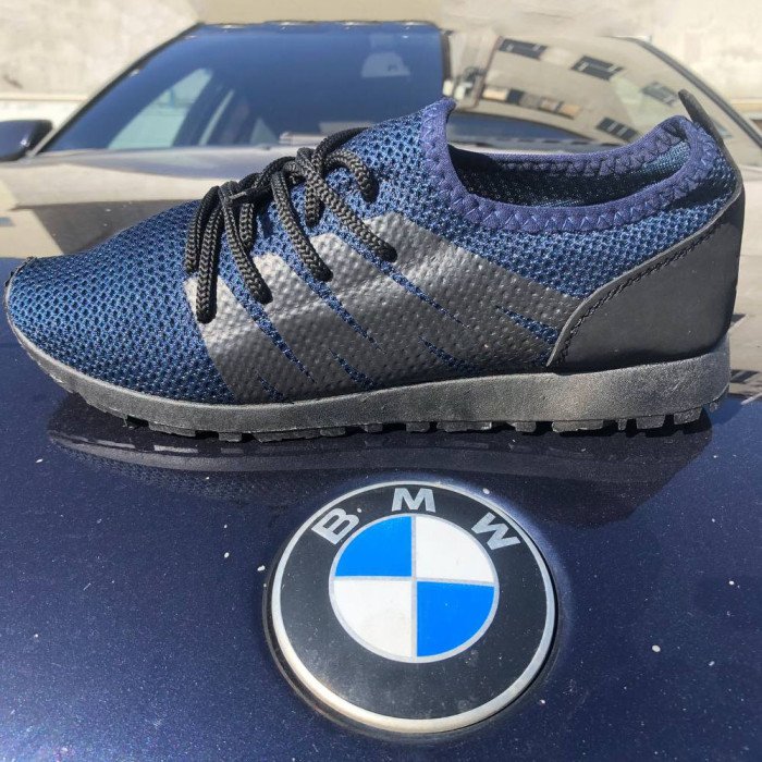 Кросівки літо чоловіча сітка 41 розмір | Текстильні кросівки | Модель 41373. Колір: синій