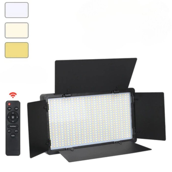 Професійне відеосвітло LED LIGHT RL-900 35W з пультом 3000k-6500k, Прямокутне студійне світло