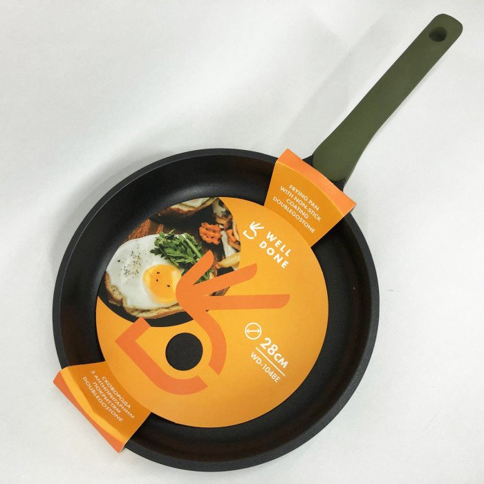Сковорода для індукційної плити 28 см Well-Done WD-1048E Double Go Stone, сковорода з товстим дном