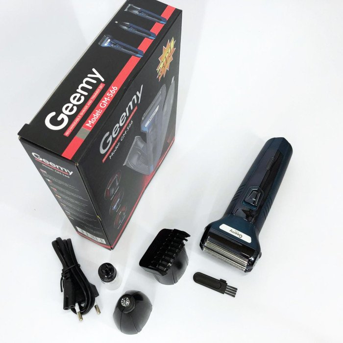 Тример для стрижки волосся носа вух брів Gemei GM-566 3в1 машинка для видалення волосся на обличчі