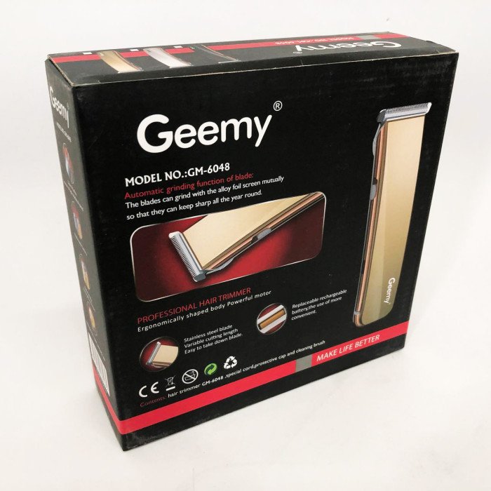 Машинка для стрижки GEMEI GM-6048, Машинка для стрижки домашня, електробритва для голови. Колір: чорний