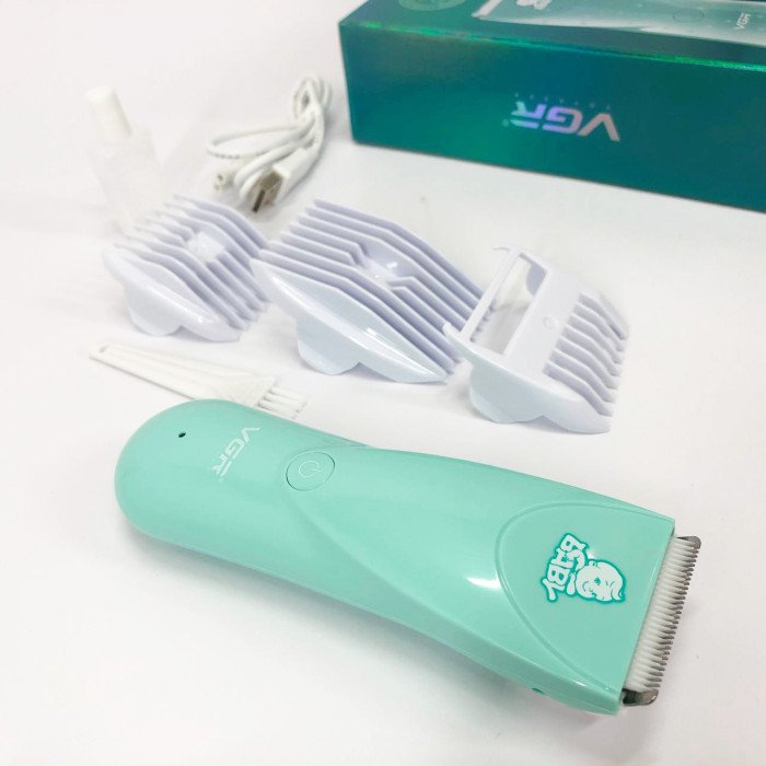 Дуже тиха бездротова машинка для стрижки волосся дітей VGR V-150 з двосторонніми насадками